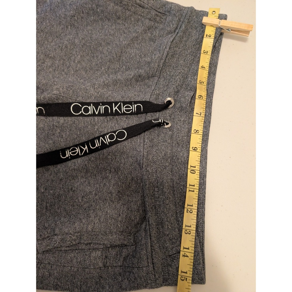 Calvin Klein Performance Heather Gray Joggers Logo Drawstring Sweatpants Womens - Picture 2 of 3